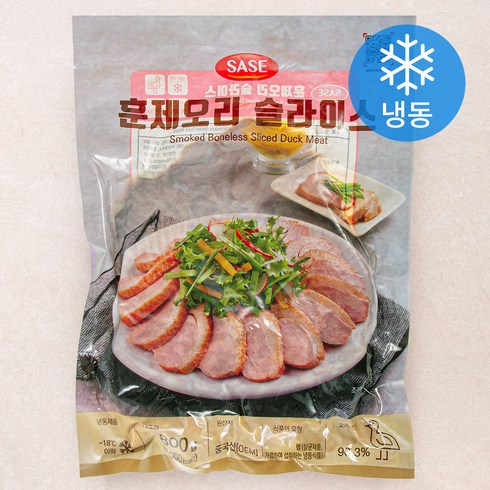 사세 훈제오리 슬라이스 (냉동), 1개, 800g