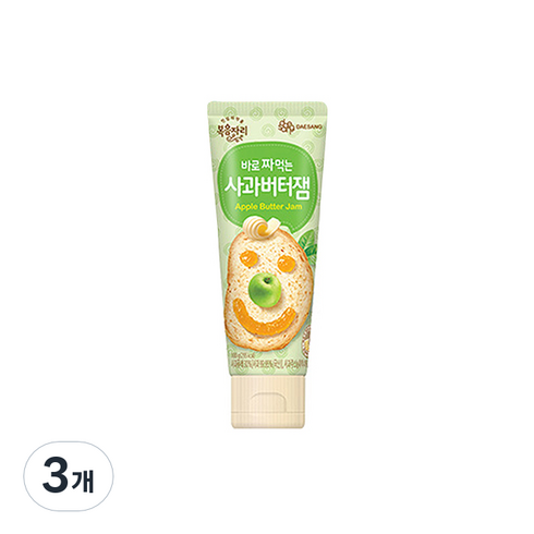 복음자리 바로 짜먹는 사과버터잼, 100g, 3개
