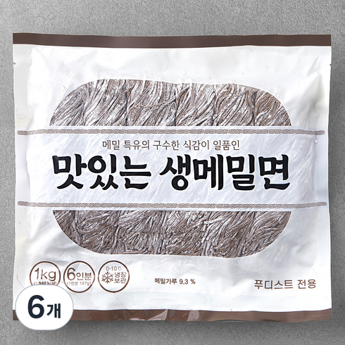 생메밀면 - 냉장_맛있는 생메밀면, 1kg, 6개