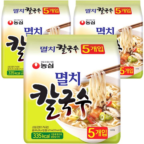 농심 멸치 칼국수, 98g, 15개