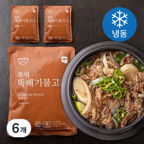 뚝배기불고기 - 한인한식 뚝딱 뚝배기 불고기 (냉동), 400g, 6개