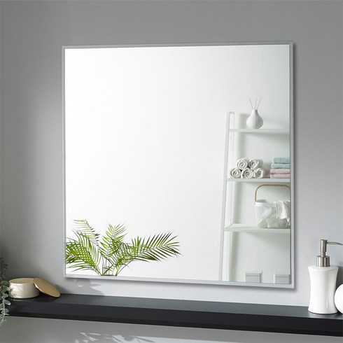 욕실거울 - 미소아이 욕실거울 600 × 600 mm, 투명, 1개