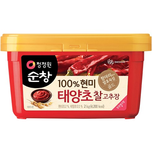 청정원순창 100% 현미 태양초 찰고추장, 2kg, 1개