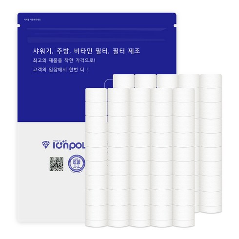 이온폴리스 바디럽 퓨어썸 샤워기 호환필터 10p, 1개