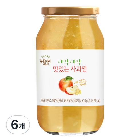 복음자리사과잼 - 복음자리 사각사각 사과잼, 810g, 6개