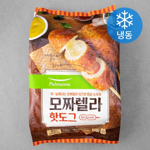 풀무원 모짜렐라 핫도그 (냉동), 720g, 1개