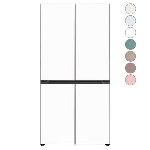 [색상선택형] LG전자 디오스 오브제컬렉션 빌트인타입 4도어냉장고 M623AAA042S 글라스 방문설치, M623GWW042S