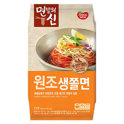 정직한밥상쫄면 - 동원 면발의신 원조 생쫄면, 1개, 405g