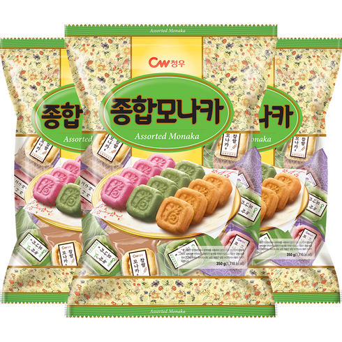 모나카 - 청우식품 종합모나카, 350g, 3개