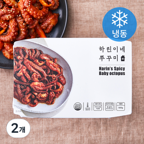 부드러운 왕 주꾸미 80gX13팩 - 하린이네 쭈꾸미 (냉동), 500g, 2개