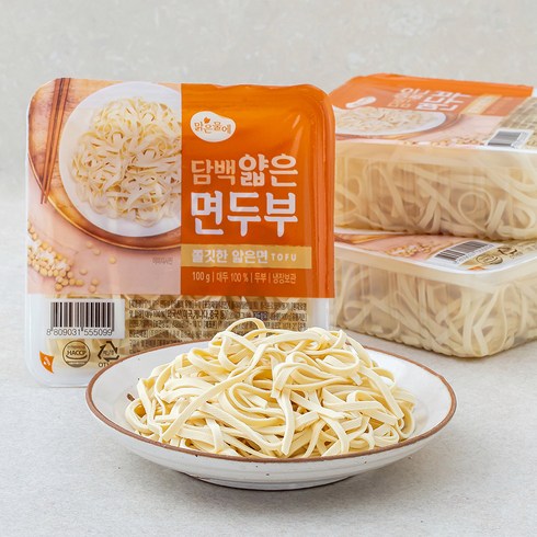 두부국수 - 맑은물에 담백 얇은 면두부, 100g, 3개