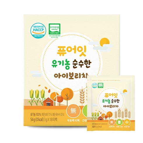 퓨어잇 유기농 순수한 아이보리차, 단품, 54g, 1개