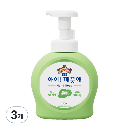 아이깨끗해 - 아이깨끗해 향균 폼 핸드솝 청포도향, 490ml, 3개