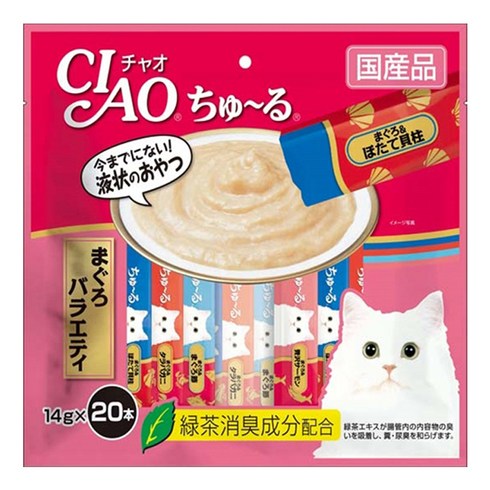 이나바 고양이 챠오 츄르 20P, 참치 버라이어티, 280g, 1개