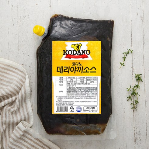 코다노 데리야끼 소스, 2kg, 1개