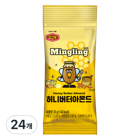 머거본 허니버터 아몬드, 30g, 24개