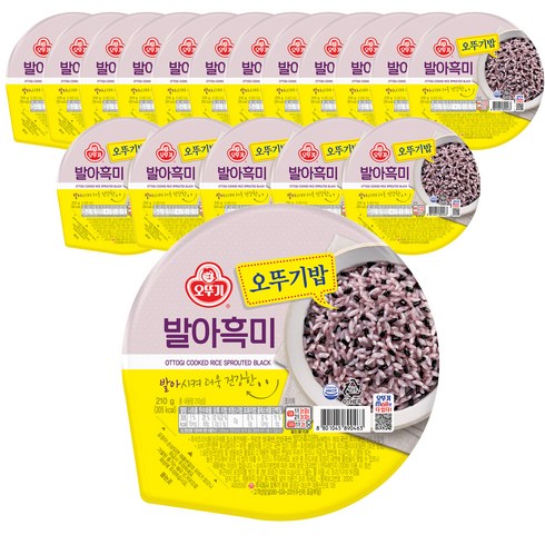 흑미밥 - 오뚜기 맛있는 오뚜기밥 발아흑미, 210g, 18개