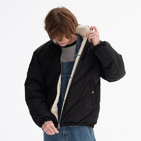위캔더스 남녀공용 WAVY REVERSIBLE 다운자켓