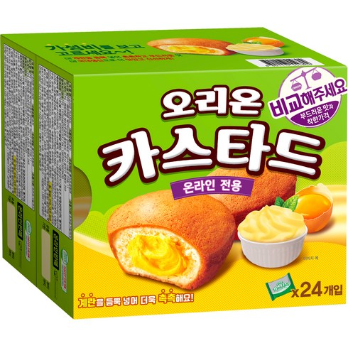 2023년 가성비 최고 카스타드 - 오리온 카스타드 12p, 288g, 2개