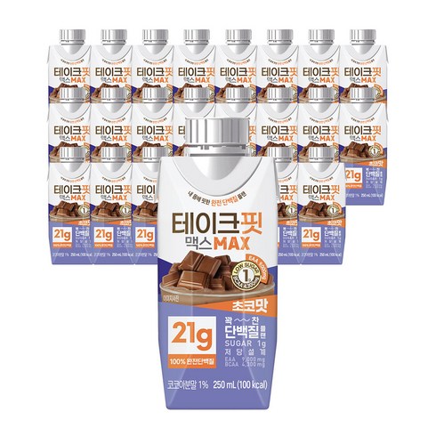 테이크핏 맥스 초코맛 프로틴, 250ml, 24개