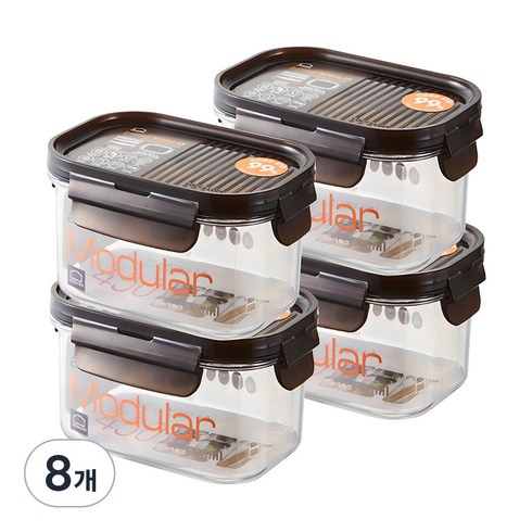 비스프리 모듈러 직사각 밀폐용기, 8개, 단품
