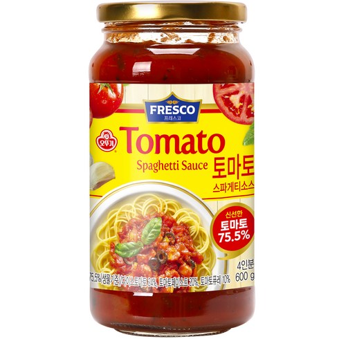 오뚜기토마토소스 - 오뚜기프레스코 토마토 스파게티소스, 600g, 1개