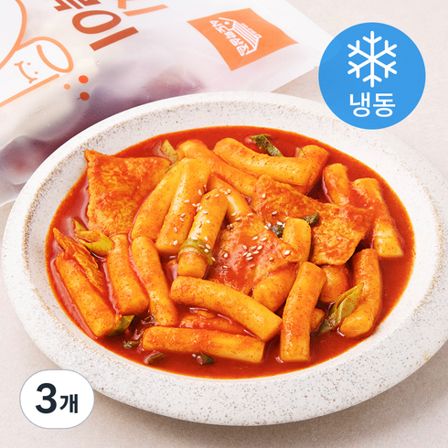 2023년 가성비 최고 사과떡볶이 - 식도락상점 홍시 떡볶이 (냉동), 3개, 540g