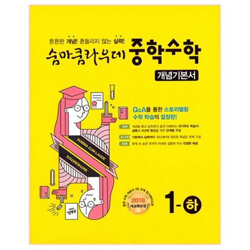 2018 숨마쿰라우데 중학 수학 1-하 개념기본서, 이룸이앤비, 중등1학년