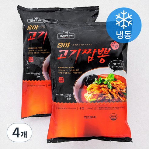 홍야 고기짬뽕, 1260g, 4개