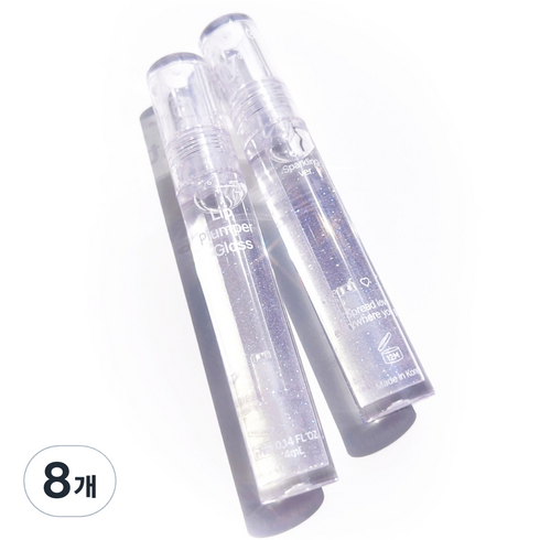 디피튜니티 볼륨 립플럼퍼 립밤 틴트, 투명, 4ml, 8개