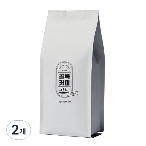 골목커피 로스팅 홀빈 예가체프, 1kg, 2개, 홀빈(분쇄안함)