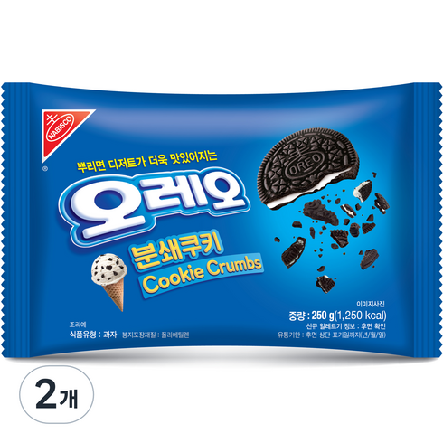 동서식품 오레오 분쇄쿠키, 2개, 250g