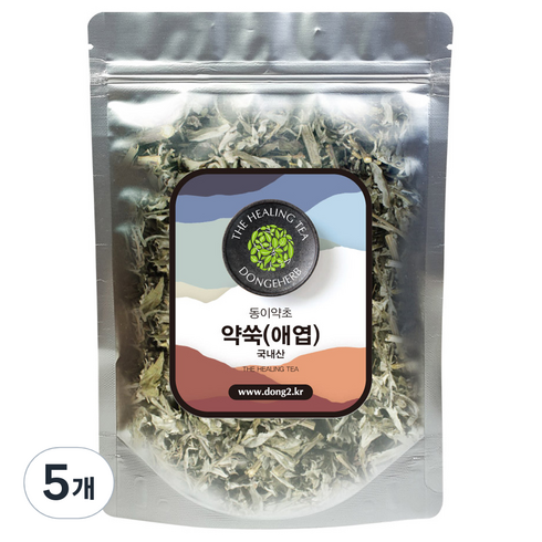 이야 프라임 족욕 안마기약쑥티백 5개 - 동이약초 국내산 약쑥 애엽, 150g, 5개