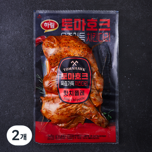 하림 토마호크 치킨다리 10팩 - 하림 토마호크 치킨다리 핫치폴레, 540g, 2개