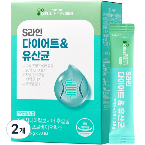 셀트리온 이너랩 S라인 다이어트 유산균, 105g, 2개