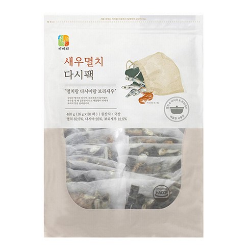 석하 해물향 가득한 국물용 새우멸치 다시팩 30p, 1개, 480g