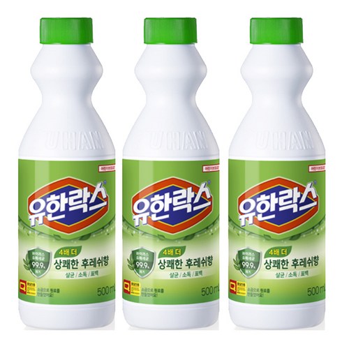 유한락스 후레쉬, 500ml, 3개