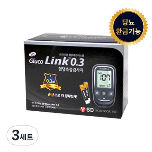 link0.3 - 에스디바이오센서 LINK 스트립 혈당 측정 검사지, 50개입, 3세트