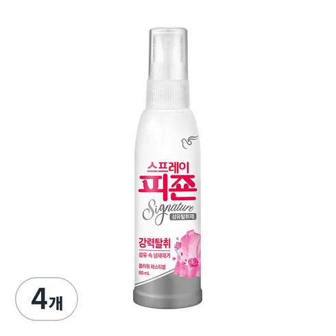 피죤 스프레이 시그니처 섬유탈취제 플라워 페스티벌 본품, 80ml, 4개
