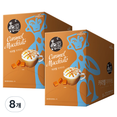 쟈뎅 까페모리 카라멜 마끼아또 커피믹스, 21g, 12개입, 8개