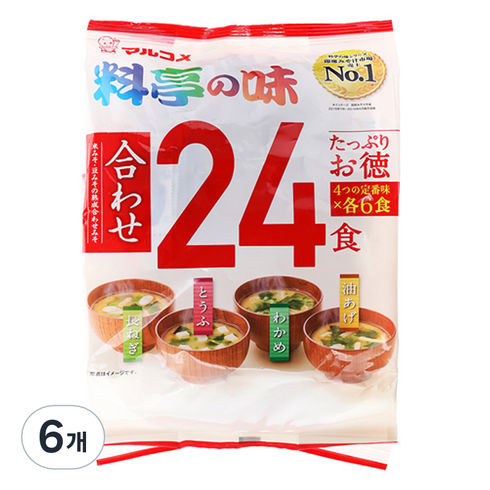 마루코메미소된장 - 마루코메 료테이노 아지 24식 즉석식품, 432g, 6개