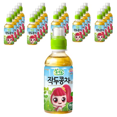 웅진 아동용 캐치 티니핑 유기농 작두콩차, 200ml, 24개