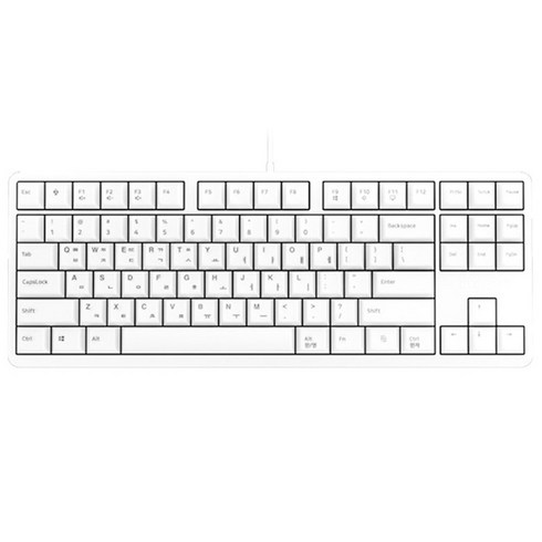 CHERRY 기계식 키보드 저소음적축, 화이트, CHERRY G80-3000S TKL