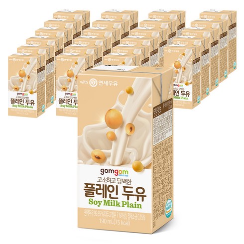 곰곰 고소하고 담백한 플레인두유, 190ml, 24개