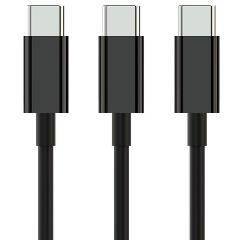 2023년 가성비 최고 c타입케이블 - 홈플래닛 60W C to C cable, 2m, 블랙, 블랙, 블랙, 3개