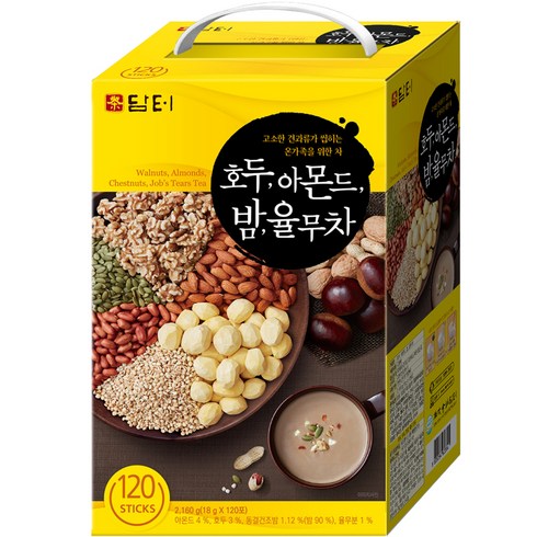 담터 호두아몬드 밤율무차, 18g, 120개입, 1개