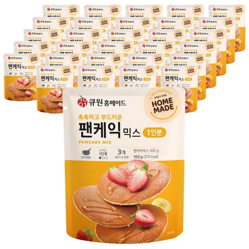 큐원 홈메이드 홈메이드 팬케익믹스, 100g, 100개