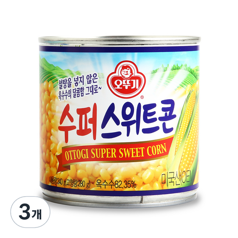 오뚜기 수퍼 스위트콘 통조림, 340g, 3개