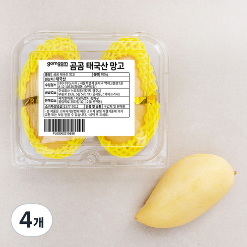 곰곰 태국산 망고, 700g, 4개