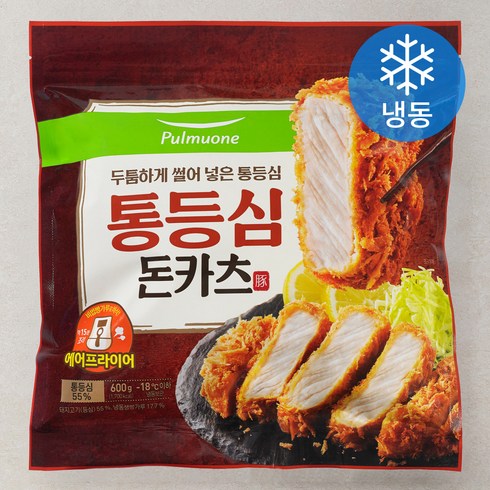 2023년 가성비 최고 돈까스 - 풀무원 통등심 돈카츠 (냉동), 600g, 1개